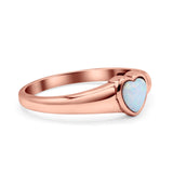Heart Oxidized Thumb Ring Statement Fashion Ring Lab Created Opal 925 Sterling Silver