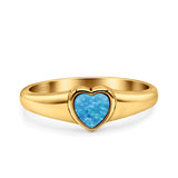Heart Oxidized Thumb Ring Statement Fashion Ring Lab Created Opal 925 Sterling Silver
