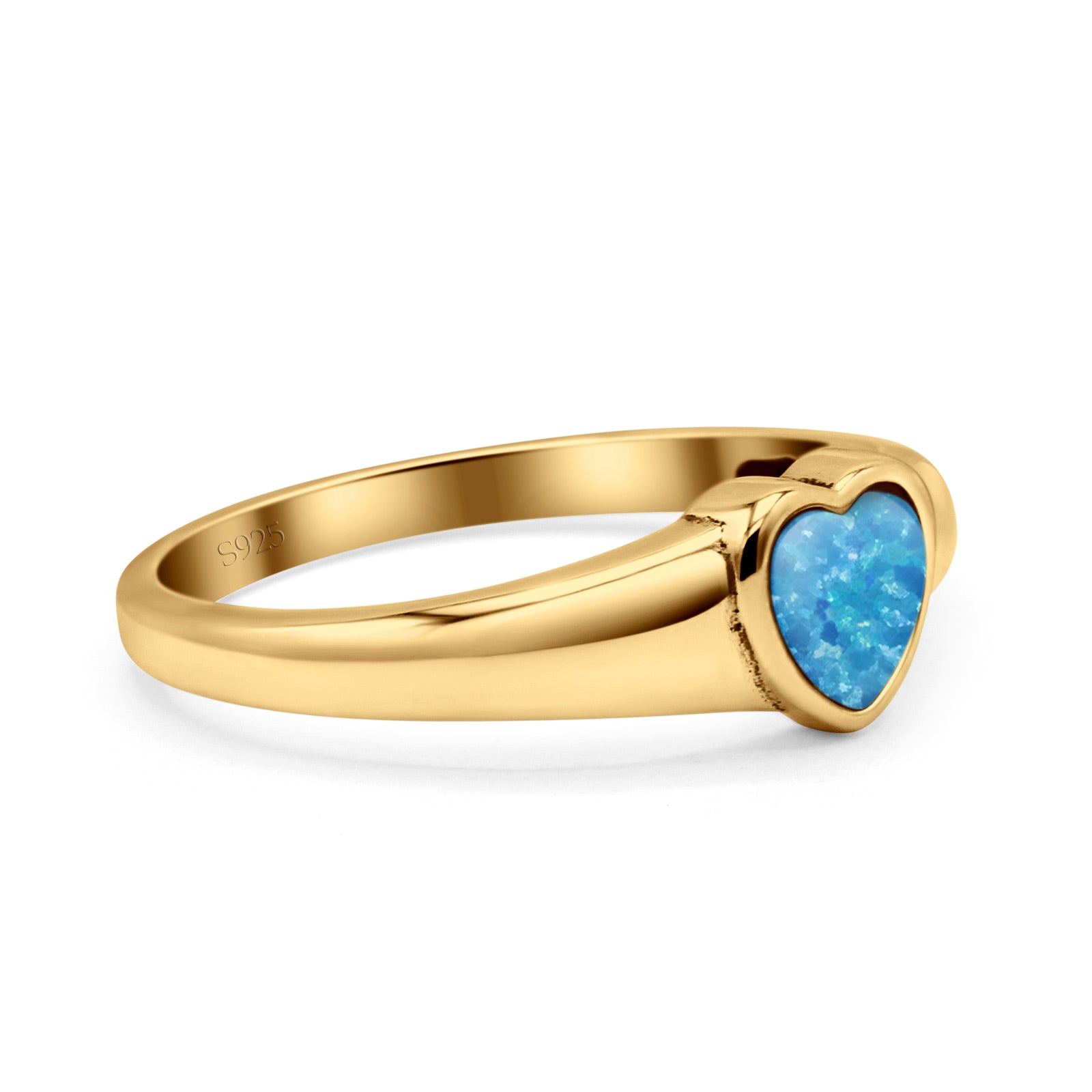 Heart Oxidized Thumb Ring Statement Fashion Ring Lab Created Opal 925 Sterling Silver