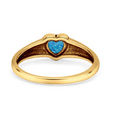 Heart Oxidized Thumb Ring Statement Fashion Ring Lab Created Opal 925 Sterling Silver
