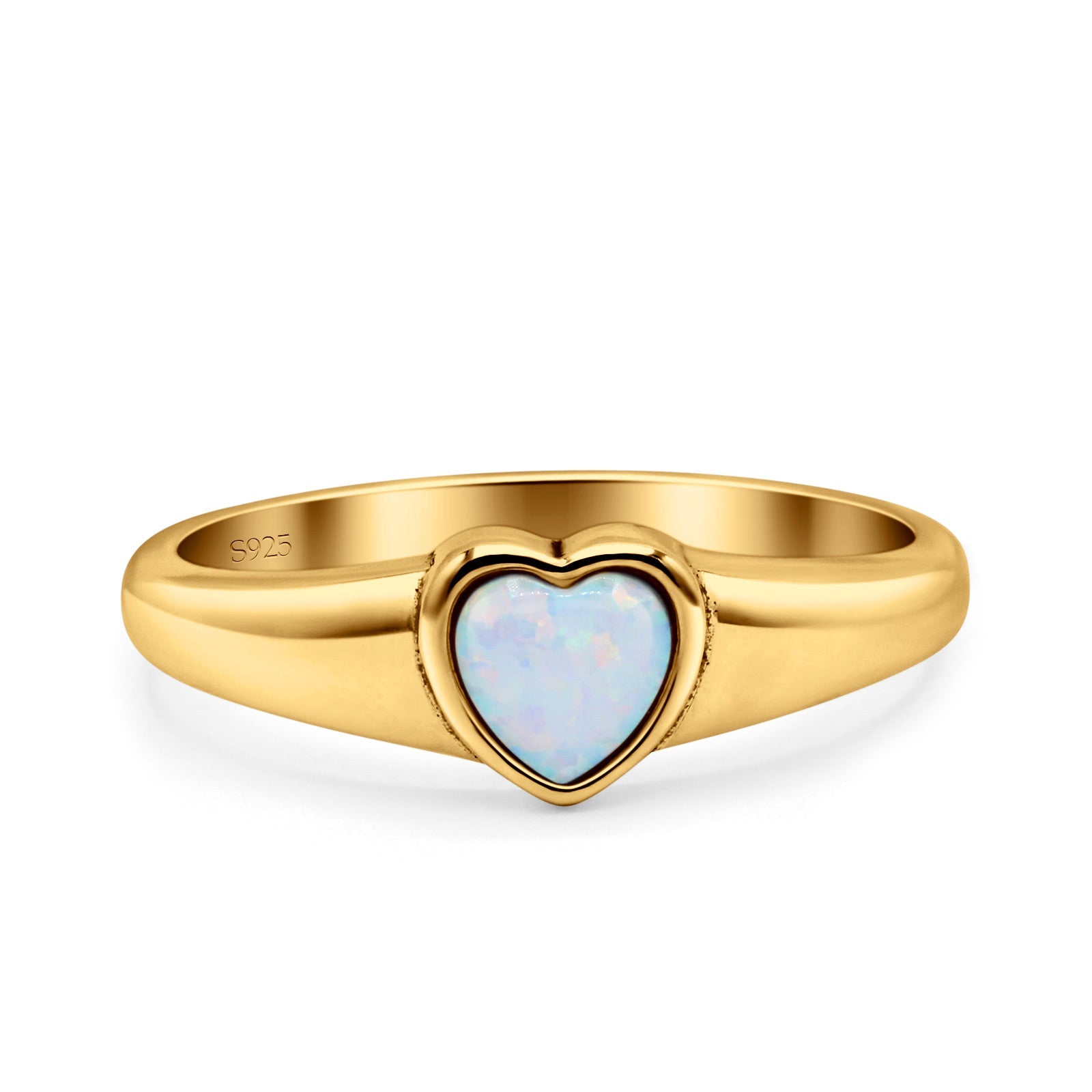 Heart Oxidized Thumb Ring Statement Fashion Ring Lab Created Opal 925 Sterling Silver