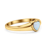 Heart Oxidized Thumb Ring Statement Fashion Ring Lab Created Opal 925 Sterling Silver
