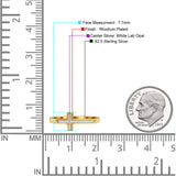 Sideways Cross Ring Fashion Lab Created Opal 925 Sterling Silver