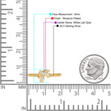 Small Petite Dainty Palm Tree Band Thumb Ring Statement Fashion Ring Lab Created Opal 925 Sterling Silver