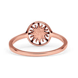 Sun Band Oxidized Thumb Ring Statement Fashion Ring Lab Created Opal 925 Sterling Silver