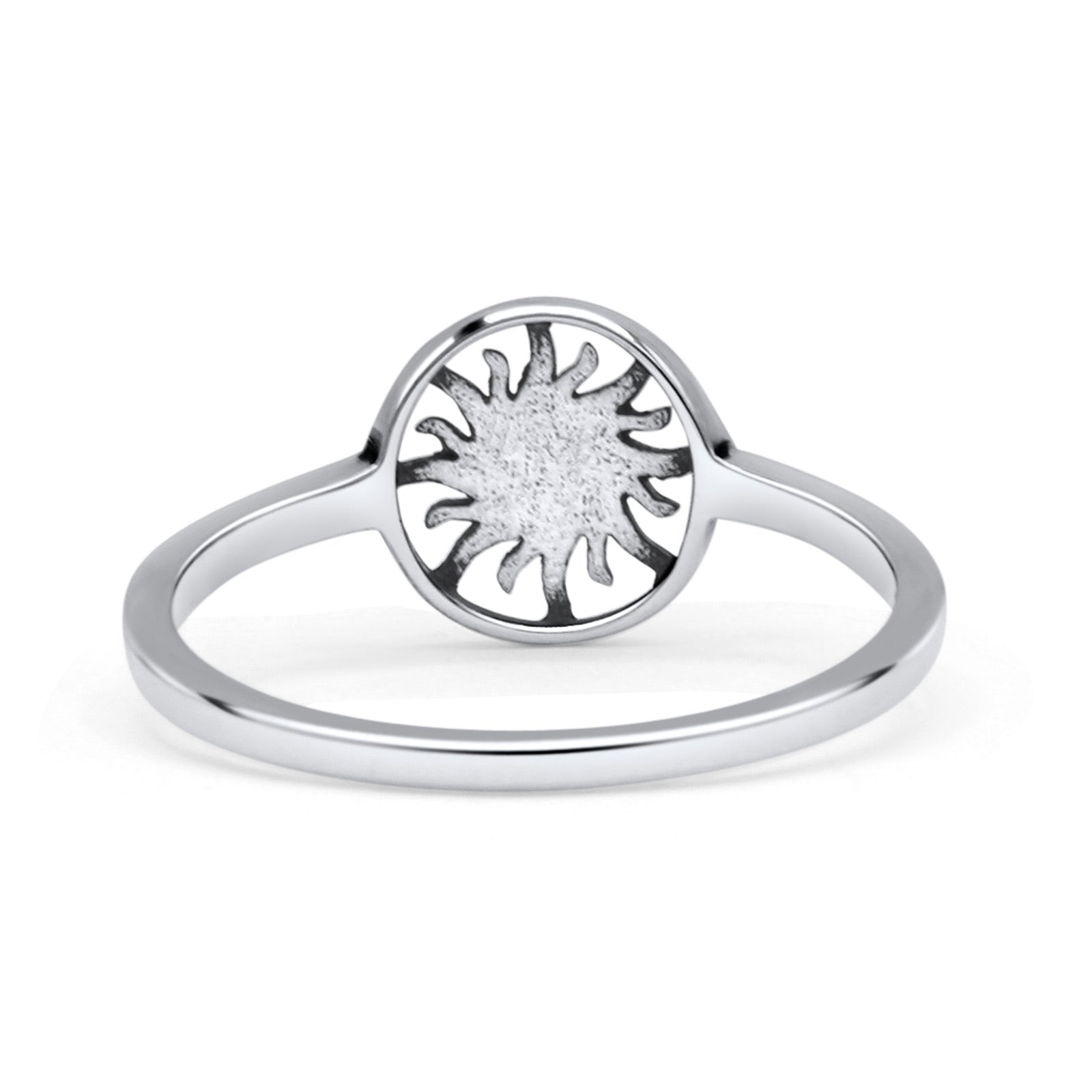 Sun Band Oxidized Thumb Ring Statement Fashion Ring Lab Created Opal 925 Sterling Silver