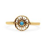Sun Band Oxidized Thumb Ring Statement Fashion Ring Lab Created Opal 925 Sterling Silver