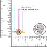 Sun Band Oxidized Thumb Ring Statement Fashion Ring Lab Created Opal 925 Sterling Silver