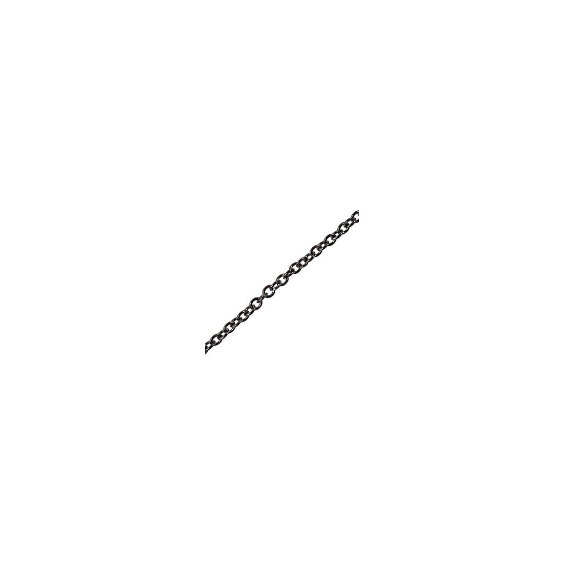 1.8MM Rolo Black Plated Chain .925 Solid Sterling Silver Length "16-20" Inches