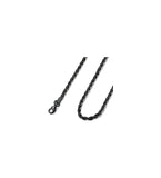 Rope Chain Black Plated 925 Sterling Silver
