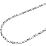 4.5MM 100 Byzantine Chain .925 Sterling Silver Sizes "8-28" Inches