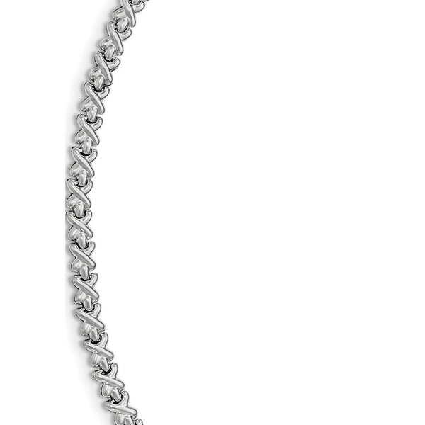 1.4MM Criss Cross Chain .925 Solid Sterling Silver Available In 16