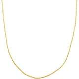 1.4MM 025 Yellow Gold Crisscross Chain .925 Sterling Silver 16-22 Inches