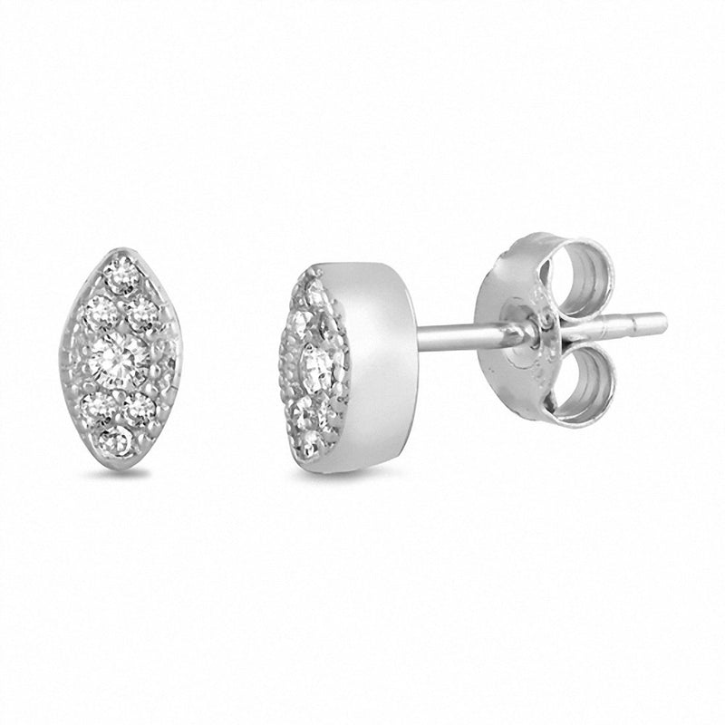 Marquise Design Round Cubic Zirconia 925 Sterling Silver Chose Color