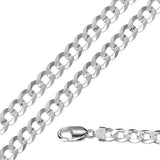 3MM Curb Flat Link Chain 925 Solid Sterling Silver Sizes 16-20 Inches