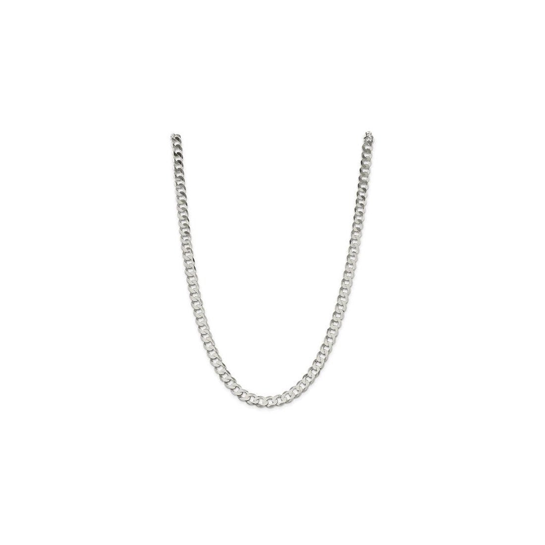 4MM 100 Flat Pave Curb Chain .925 Solid Sterling Silver Sizes "8-30" Inches
