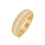 Half Eternity Wedding Band Simulated Cubic Zirconia 925 Sterling Silver
