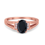 Solitaire Split Shank Wedding Ring Simulated Cubic Zirconia 925 Sterling Silver