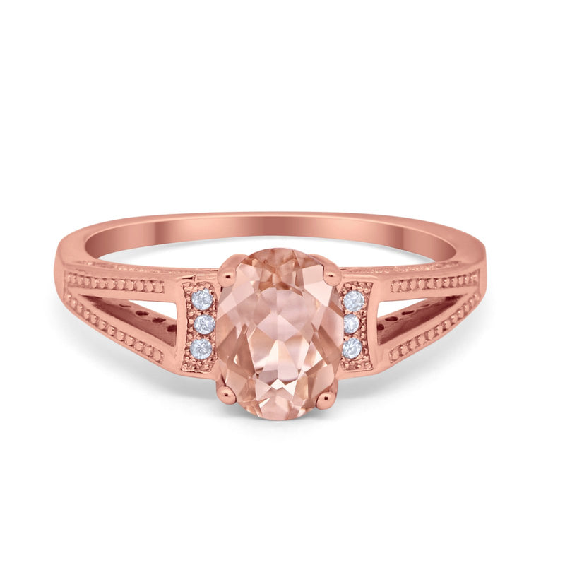 Solitaire Split Shank Wedding Ring Simulated Cubic Zirconia 925 Sterling Silver