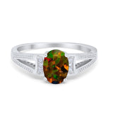 Solitaire Split Shank Wedding Ring Simulated Cubic Zirconia 925 Sterling Silver
