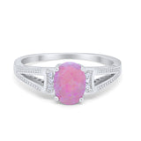 Solitaire Split Shank Wedding Ring Simulated Cubic Zirconia 925 Sterling Silver