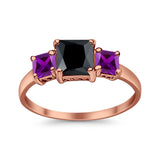 Halo Art Deco Wedding Ring Round Simulated Cubic Zirconia 925 Sterling Silver