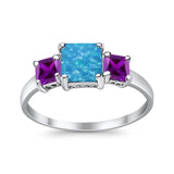 Halo Art Deco Wedding Ring Round Simulated Cubic Zirconia 925 Sterling Silver