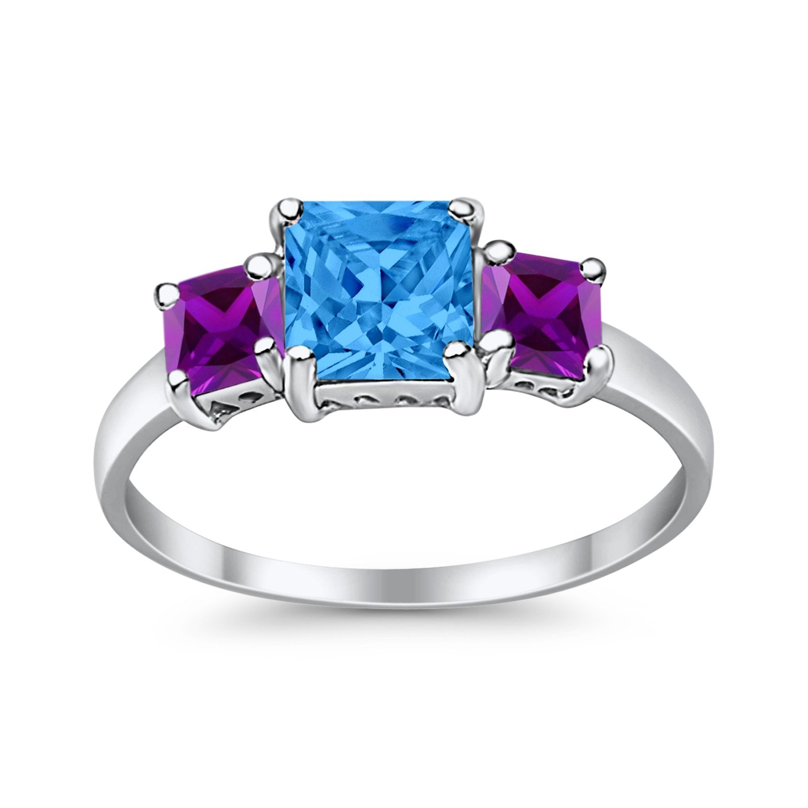 Halo Art Deco Wedding Ring Round Simulated Cubic Zirconia 925 Sterling Silver