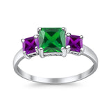 Halo Art Deco Wedding Ring Round Simulated Cubic Zirconia 925 Sterling Silver