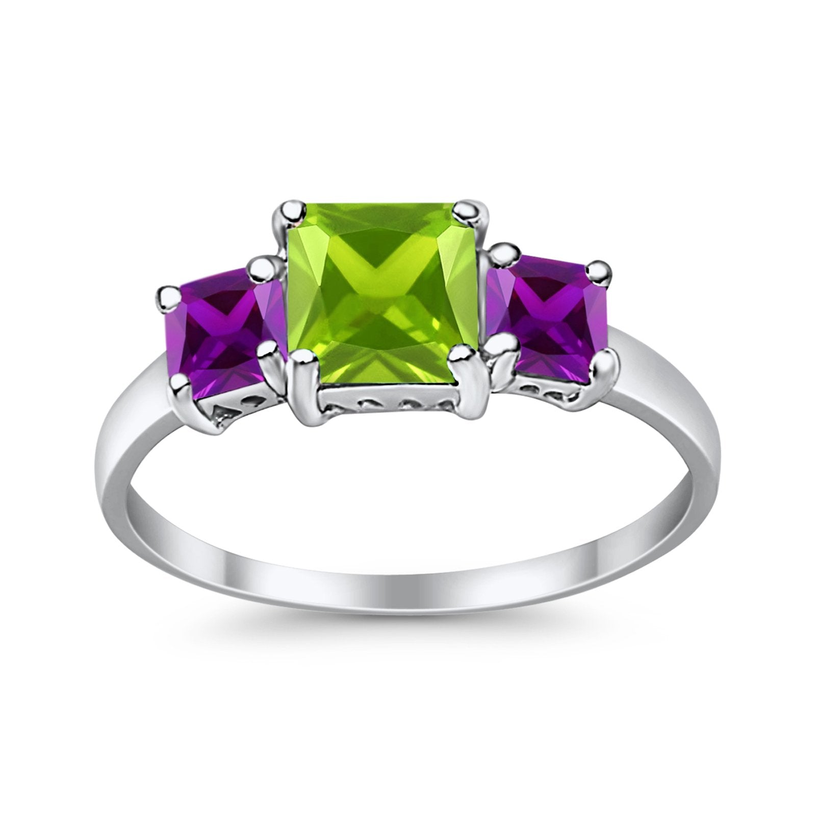 Halo Art Deco Wedding Ring Round Simulated Cubic Zirconia 925 Sterling Silver