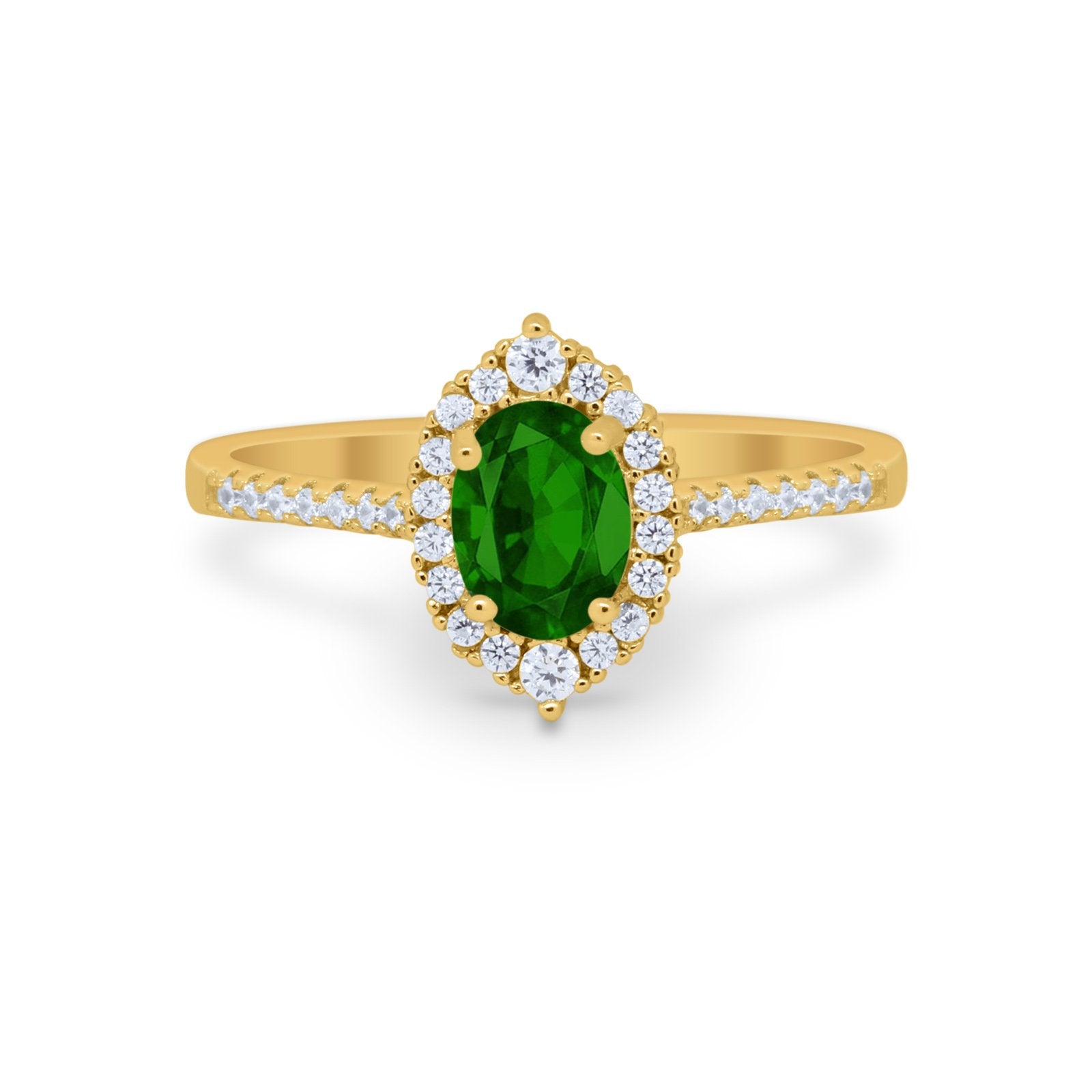 Oval Wedding Ring Vintage Round Simulated Cubic Zirconia 925 Sterling Silver