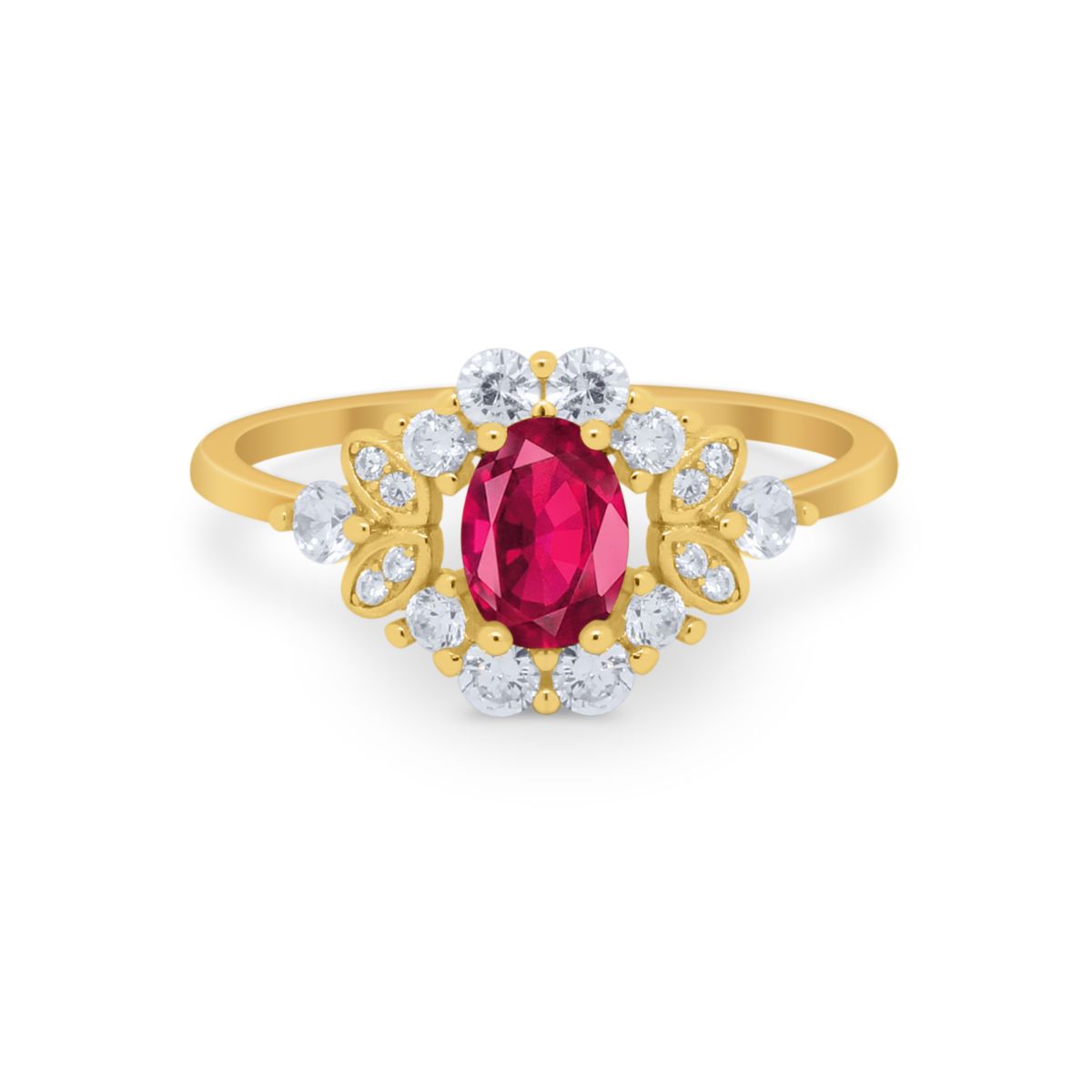 Oval Wedding Ring Vintage Round Simulated Cubic Zirconia 925 Sterling Silver