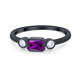 Petite Dainty Fashion Thumb Ring Simulated Cubic Zirconia 925 Sterling Silver