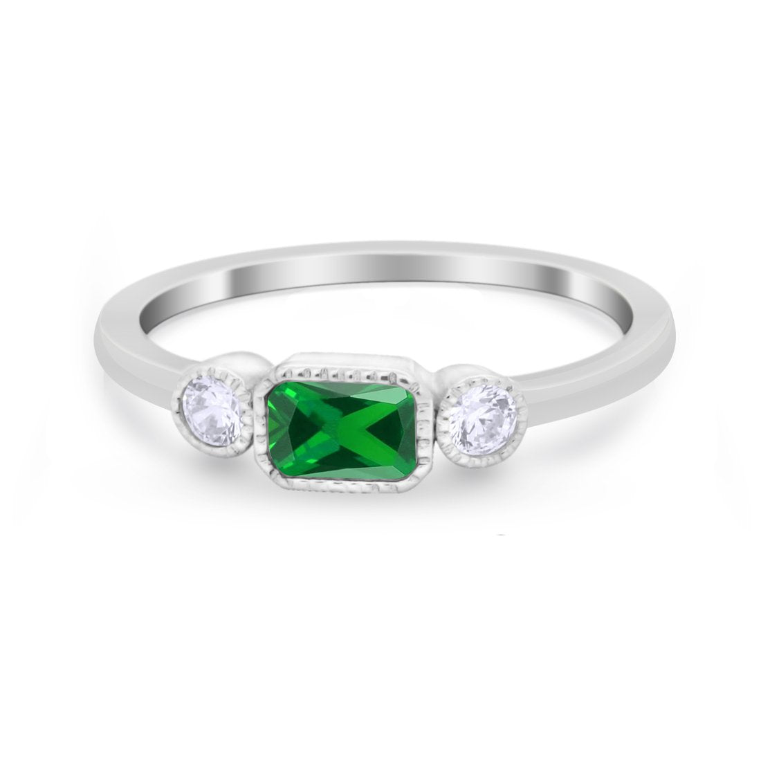 Petite Dainty Fashion Thumb Ring Simulated Cubic Zirconia 925 Sterling Silver