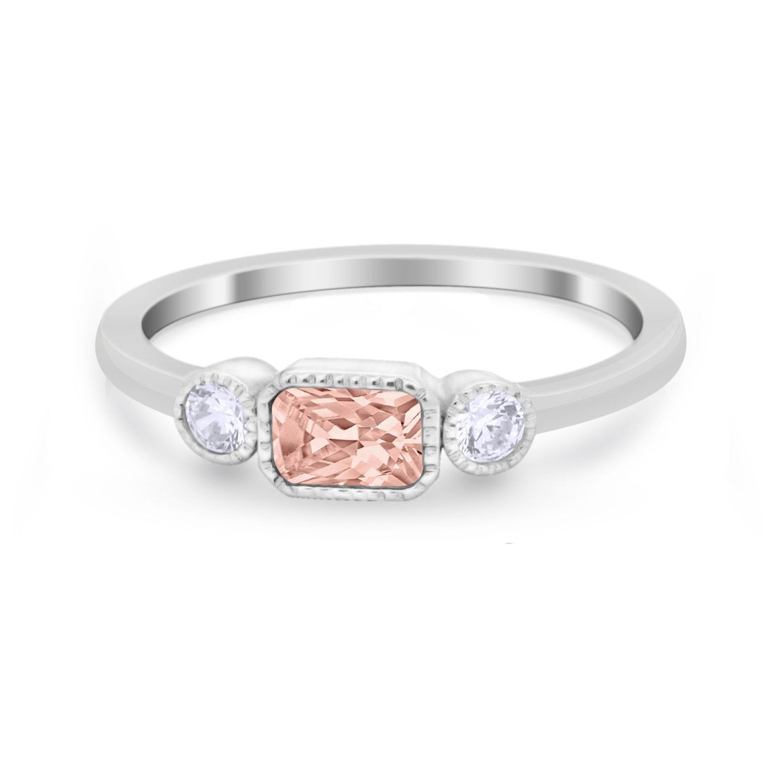 Petite Dainty Fashion Thumb Ring Simulated Cubic Zirconia 925 Sterling Silver