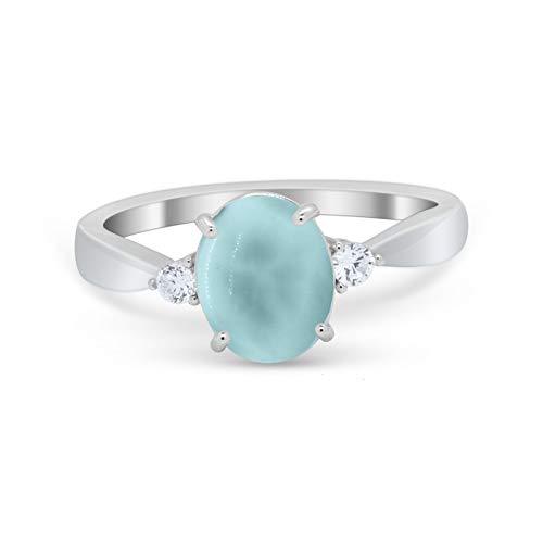 Three Stone Wedding Ring Round Simulated Cubic Zirconia 925 Sterling Silver