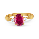 Three Stone Wedding Ring Round Simulated Cubic Zirconia 925 Sterling Silver