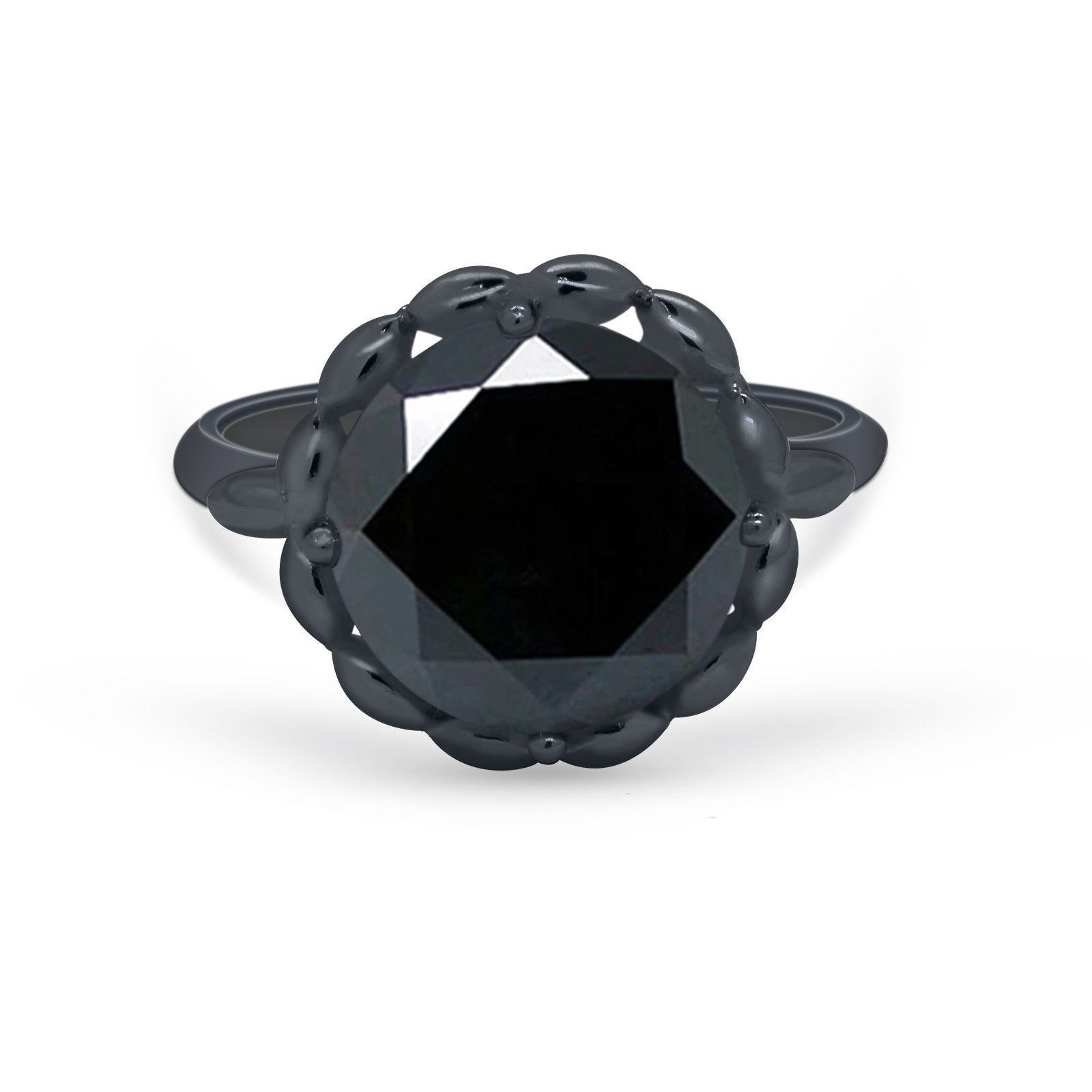 Large Stone Cocktail Ring Art Deco Simulated Cubic Zirconia 925 Sterling Silver