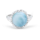 Large Stone Cocktail Ring Art Deco Simulated Cubic Zirconia 925 Sterling Silver