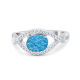 Infinity Shank Wedding Ring Simulated Cubic Zirconia 925 Sterling Silver