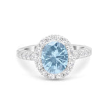 Solitaire Accent Wedding Ring Simulated Cubic Zirconia 925 Sterling Silver