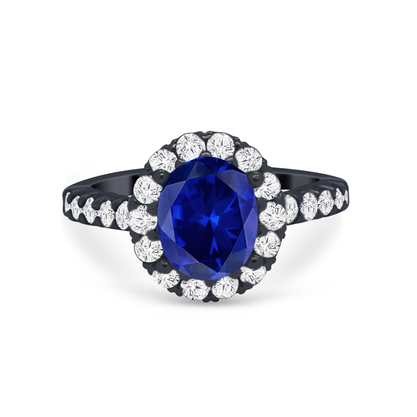 Solitaire Accent Wedding Ring Simulated Cubic Zirconia 925 Sterling Silver