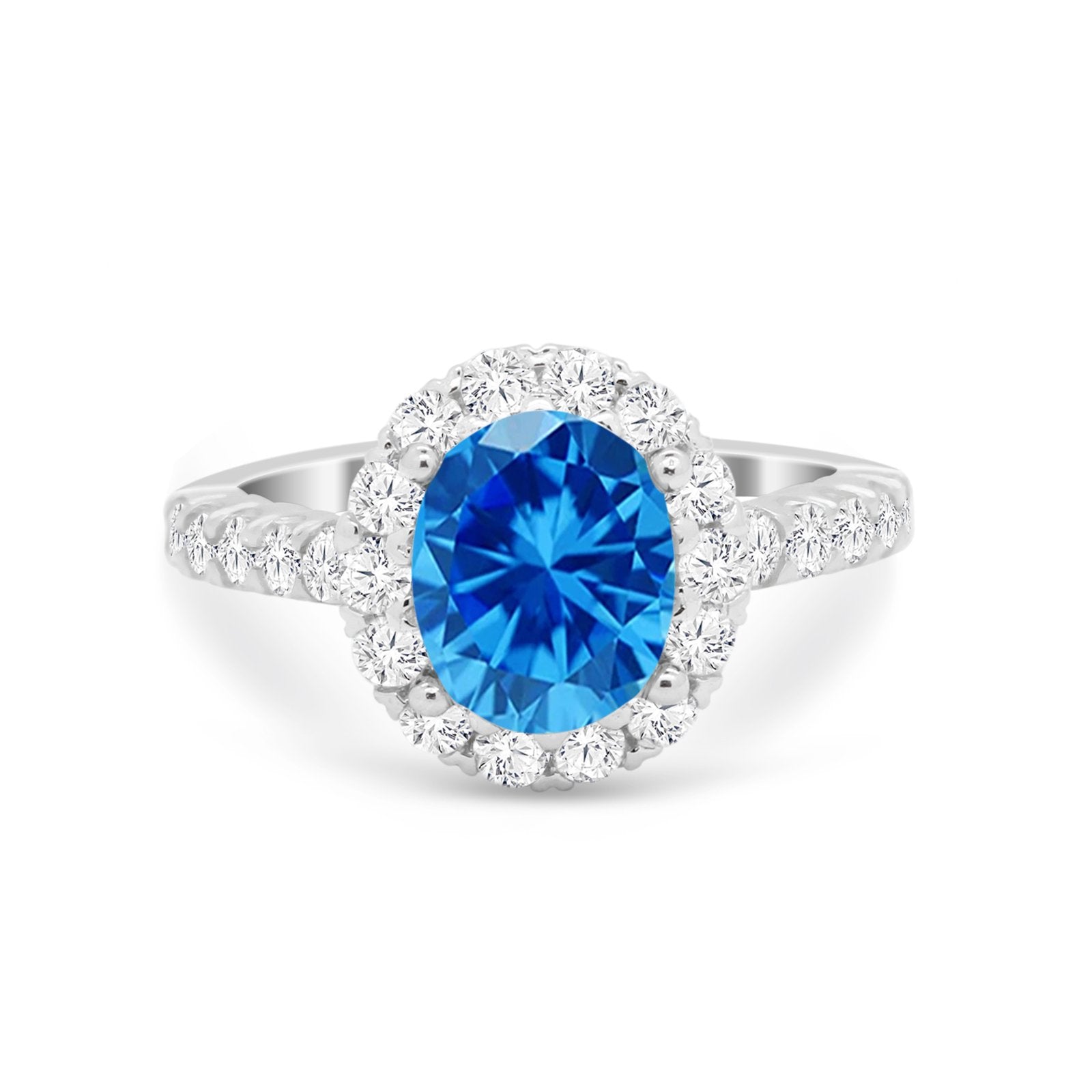 Solitaire Accent Wedding Ring Simulated Cubic Zirconia 925 Sterling Silver