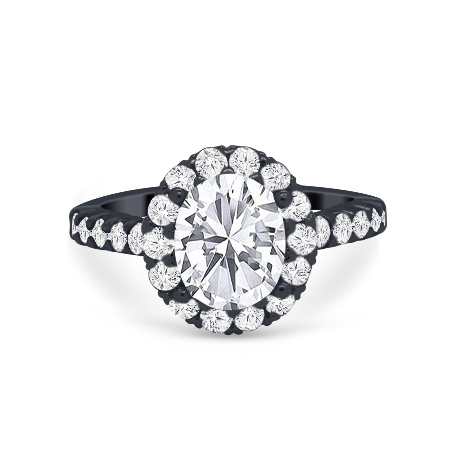 Solitaire Accent Wedding Ring Simulated Cubic Zirconia 925 Sterling Silver
