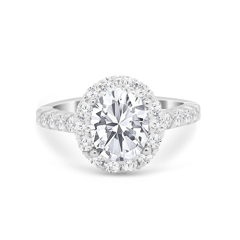 Solitaire Accent Wedding Ring Simulated Cubic Zirconia 925 Sterling Silver