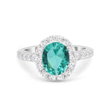 Solitaire Accent Wedding Ring Simulated Cubic Zirconia 925 Sterling Silver