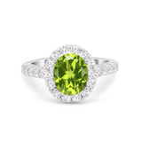 Solitaire Accent Wedding Ring Simulated Cubic Zirconia 925 Sterling Silver