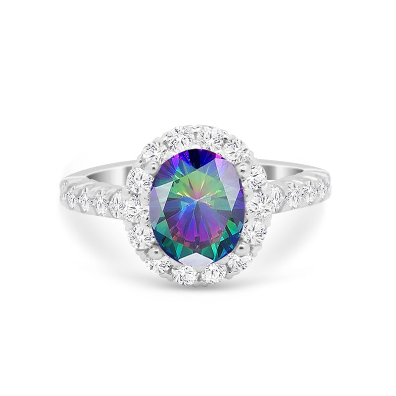 Solitaire Accent Wedding Ring Simulated Cubic Zirconia 925 Sterling Silver
