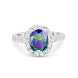Solitaire Accent Wedding Ring Simulated Cubic Zirconia 925 Sterling Silver