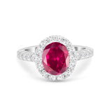 Solitaire Accent Wedding Ring Simulated Cubic Zirconia 925 Sterling Silver
